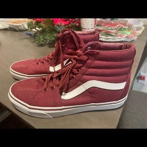Burgundy High Top Vans